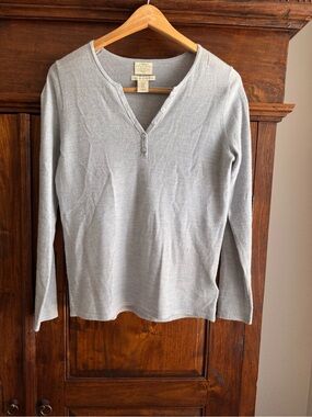 Telluride Clothing Company Extra Fine Merino Wool Long Sleeve Henley Top